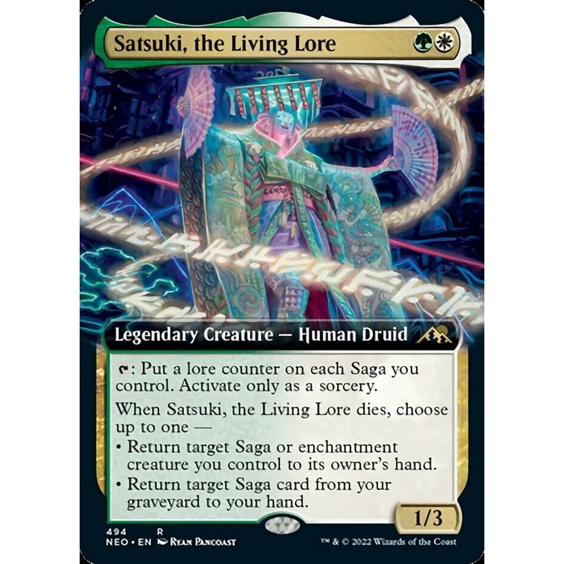 Satsuki, the Living Lore (Extended Art) [Kamigawa: Neon Dynasty]