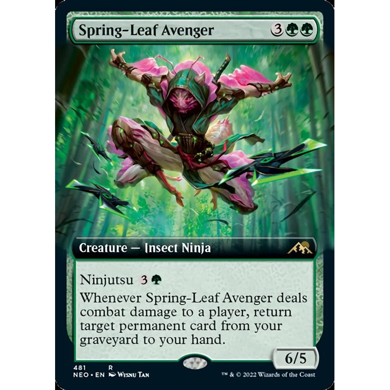 Spring-Leaf Avenger (Extended Art) [Kamigawa: Neon Dynasty]