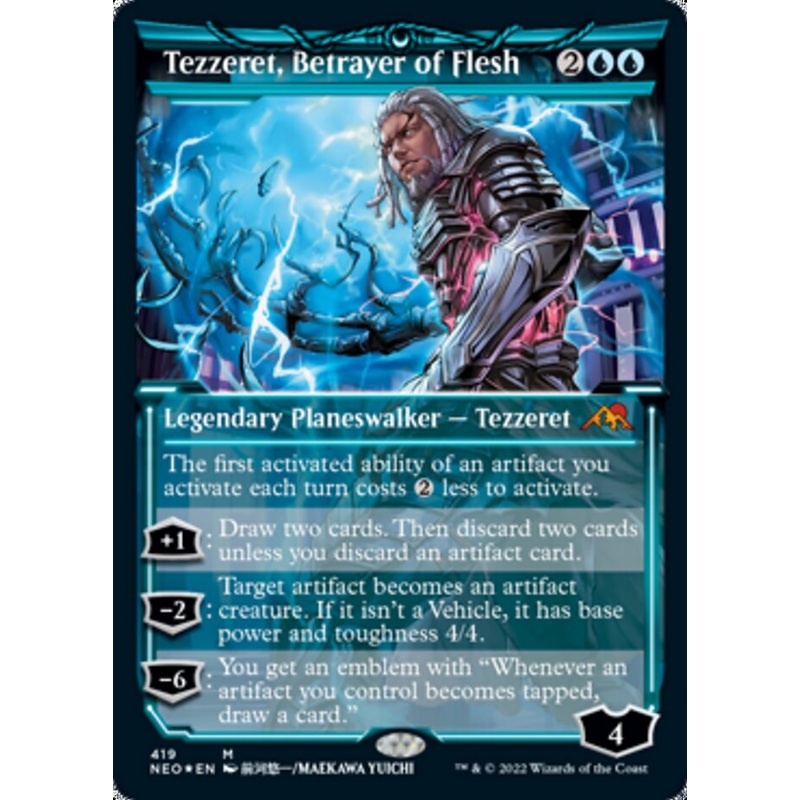 Tezzeret, Betrayer of Flesh (Showcase) (Foil Etched) [Kamigawa: Neon Dynasty]