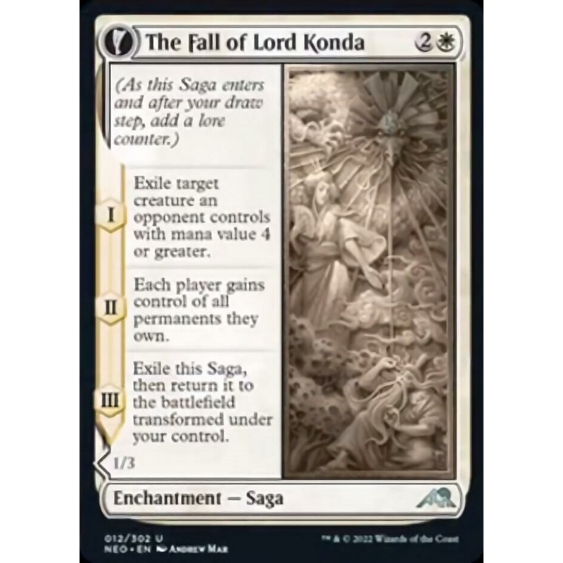 The Fall of Lord Konda // Fragment of Konda [Kamigawa: Neon Dynasty]