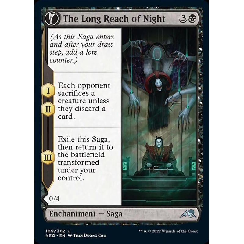 The Long Reach of Night // Animus of Night's Reach [Kamigawa: Neon Dynasty]