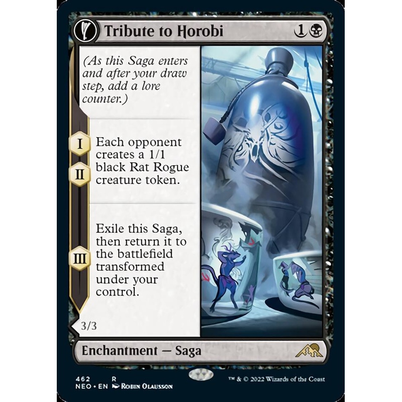 Tribute to Horobi // Echo of Death's Wail (Extended Art) [Kamigawa: Neon Dynasty]