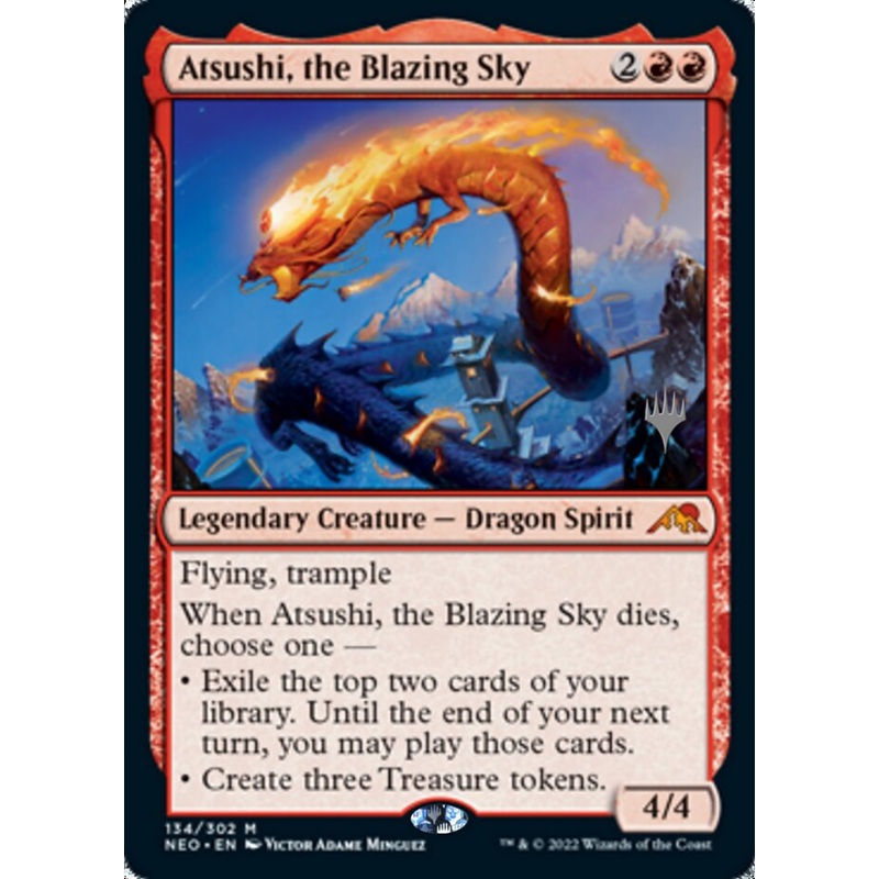 Atsushi, the Blazing Sky (Promo Pack) [Kamigawa: Neon Dynasty Promos]