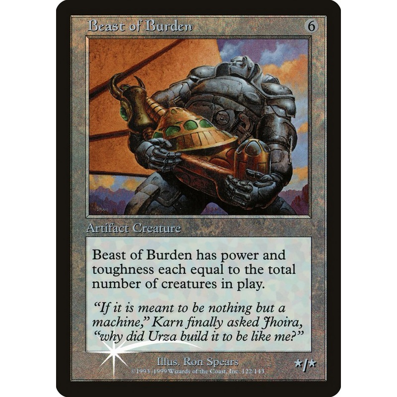 Beast of Burden (Misprinted) [Urza's Legacy Promos]