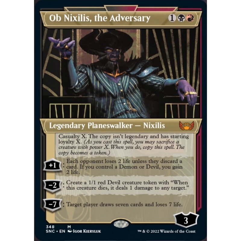 Ob Nixilis, the Adversary (Showcase Art Deco) [Streets of New Capenna]