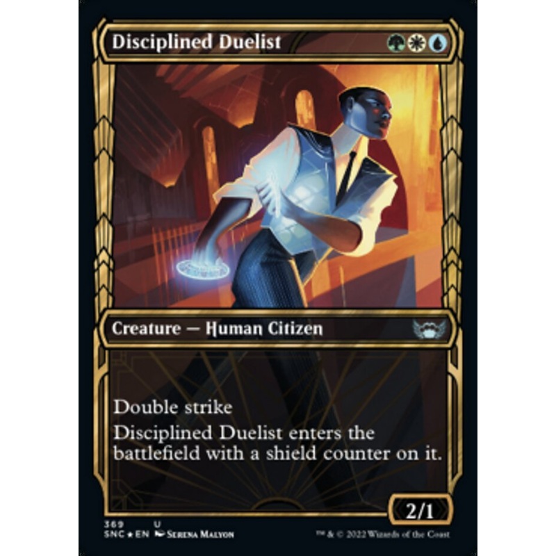 Disciplined Duelist (Showcase Golden Age Gilded Foil) [Streets of New Capenna]