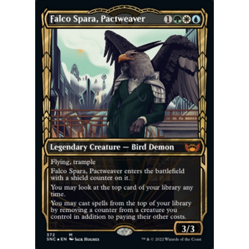 Falco Spara, Pactweaver (Showcase Golden Age Gilded Foil) [Streets of New Capenna]