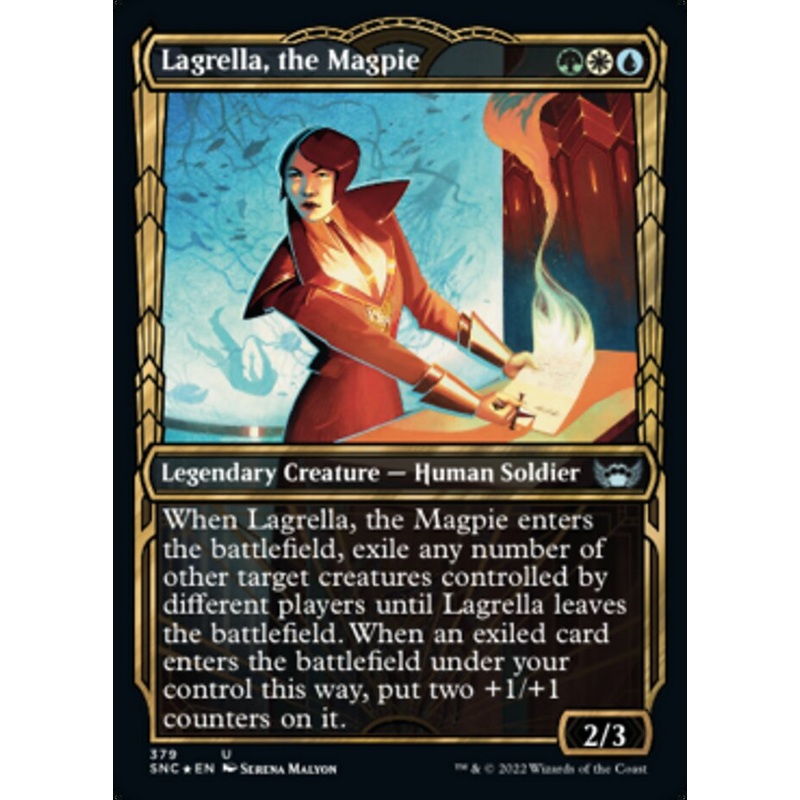Lagrella, the Magpie (Showcase Golden Age Gilded Foil) [Streets of New Capenna]