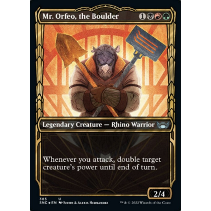 Mr. Orfeo, the Boulder (Showcase Golden Age Gilded Foil) [Streets of New Capenna]