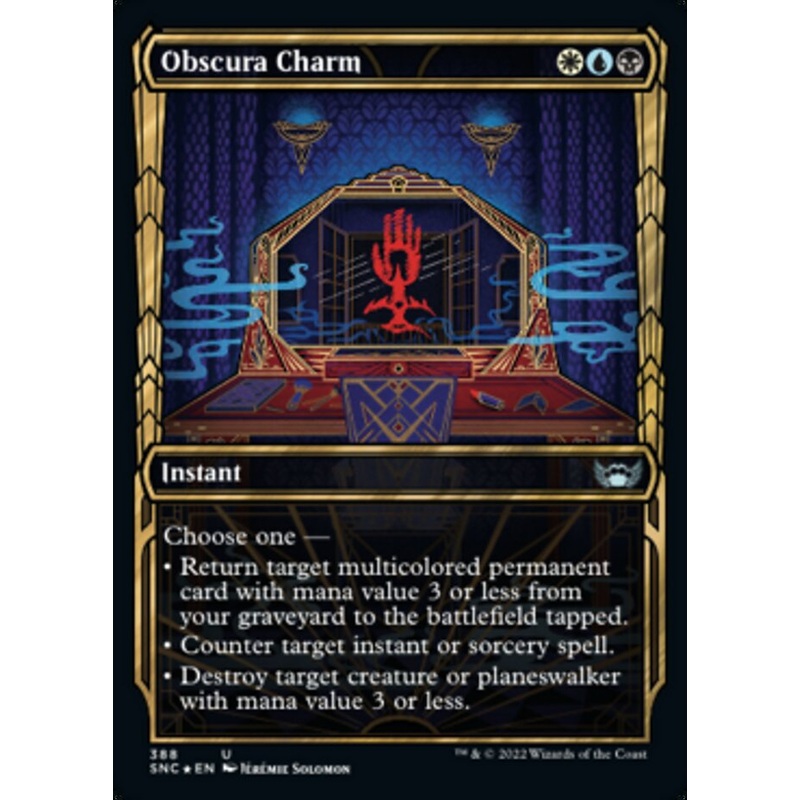 Obscura Charm (Showcase Golden Age Gilded Foil) [Streets of New Capenna]