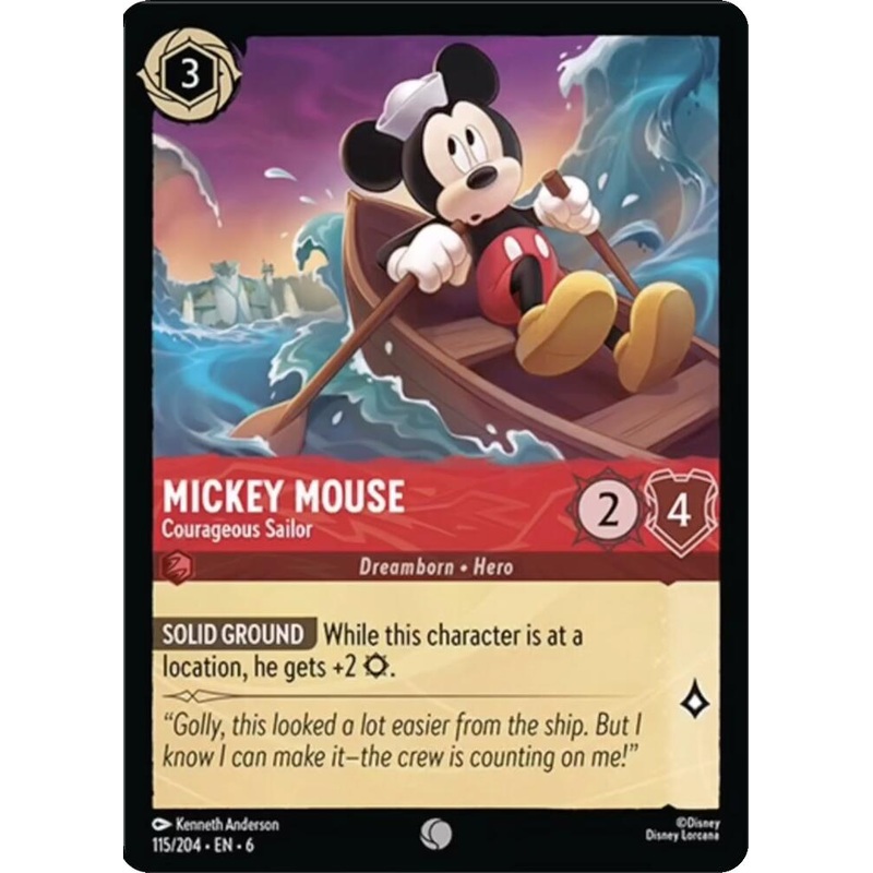 Mickey Mouse - Courageous Sailor (115/204) [Azurite Sea]