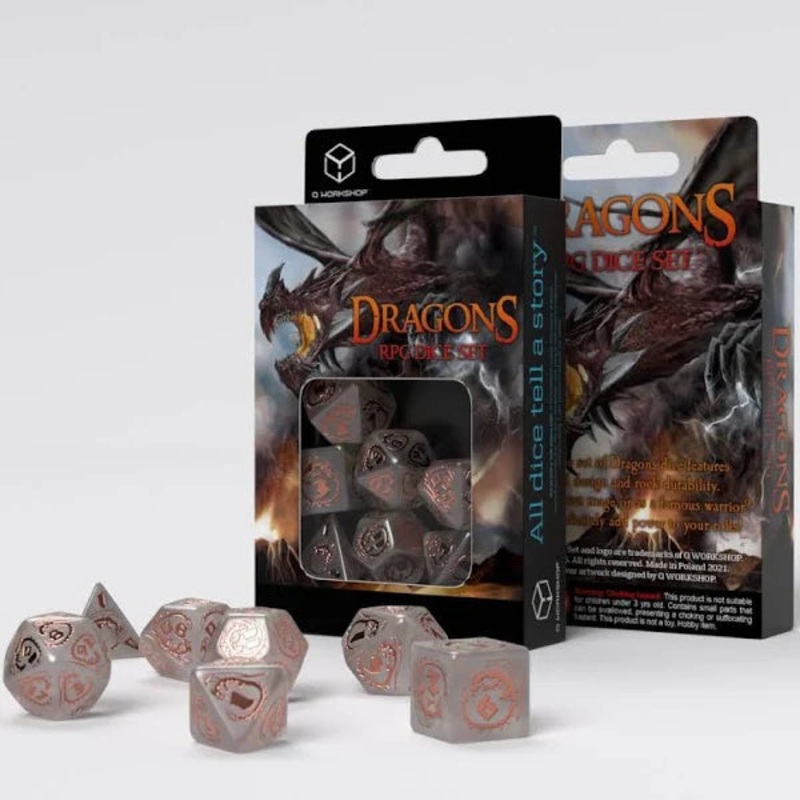 Q Workshop - Dragons Dice Set: Quartz Dice Set 7