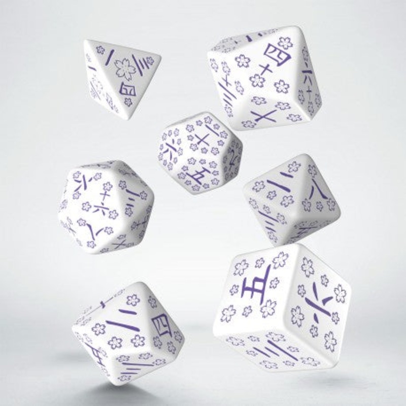 Q Workshop - Japanese Dice Set: Blue Star Lotus