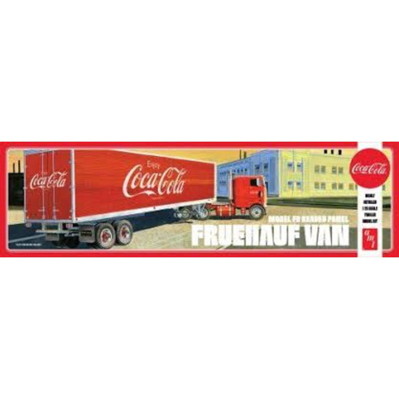 AMT 1109 1/25 Fruehauf Beaded Van Semi Trailer Coca Cola