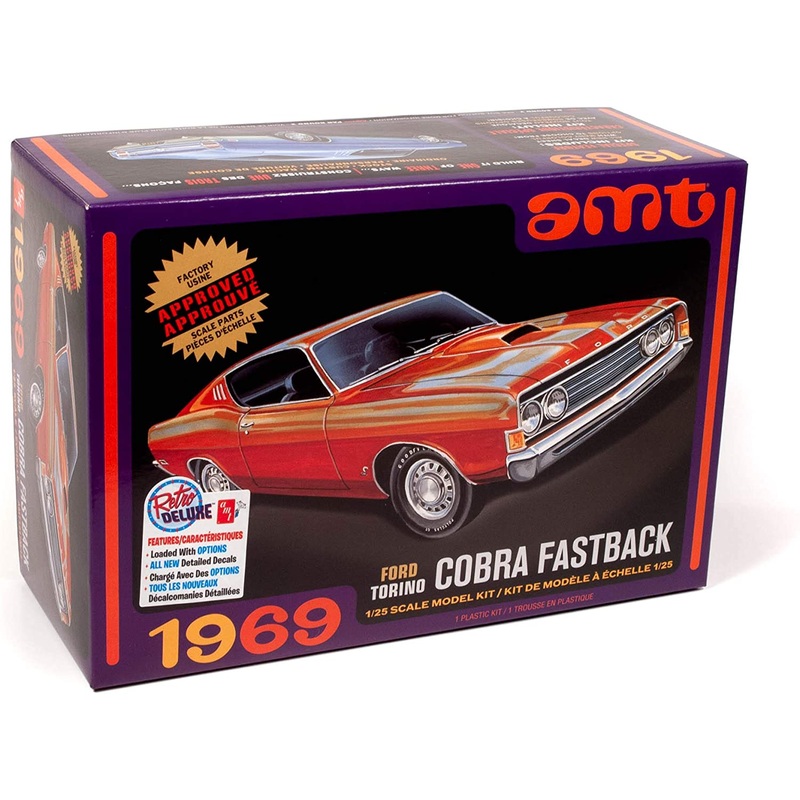 AMT 1217M/12 1/25 1969 Ford Torino Cobra Fastback
