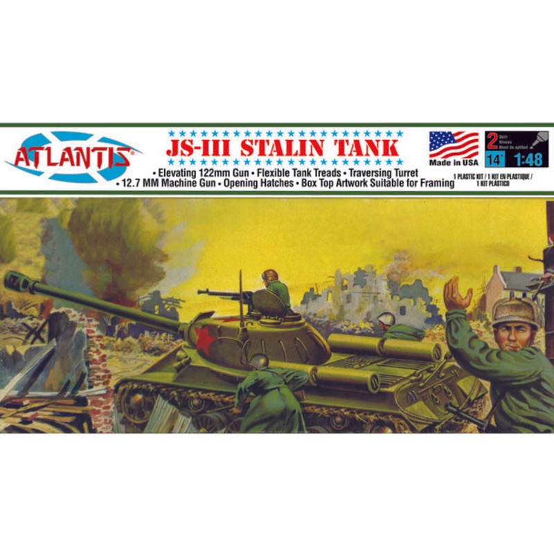 ATLANTIS A303 Russian JS-III Stalin Tank 1/48 Plastic Model Kit