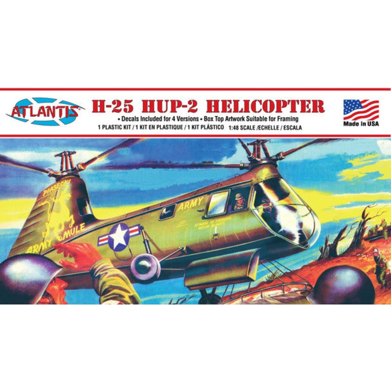 ATLANTIS A502 H-25 Army Mule HUP-2 Helicopter 1/48 plastic model kit