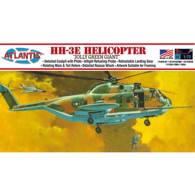 ATLANTIS A505 HH-3E Jolly Green Giant Helicopter Model kit 1/72