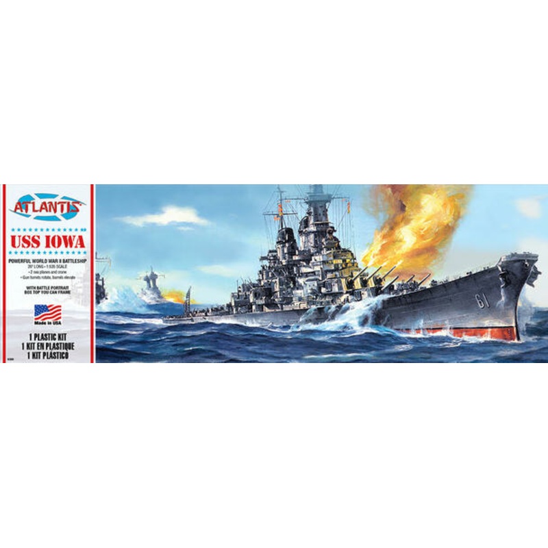 ATLANTIS H369 USS Iowa BB-61 Big Battleship Plastic Model kit 1/535