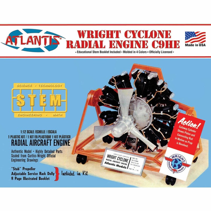 ATLANTIS M6052 1/12 Wright Cyclone 9 Radial Engine STEM