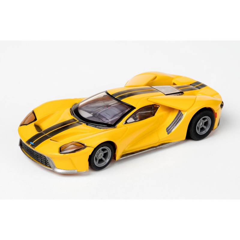 AFX 22029 Ford GT Mega G+ Chassis Slot Car, Triple Yellow