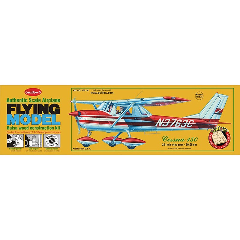 GUILLOWS 309LC Cessna 150 Laser Cut Kit 24"