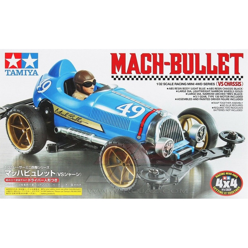 TAMIYA 18091 1/32 Scale Mini 4WD Car Kit VS Chassis JR Mach-Bullet Racer