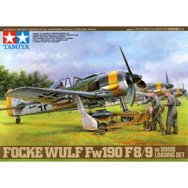 TAMIYA 61104 1/48 Focke-Wulf Fw190 F-8/9 w/Bomb Loading Set