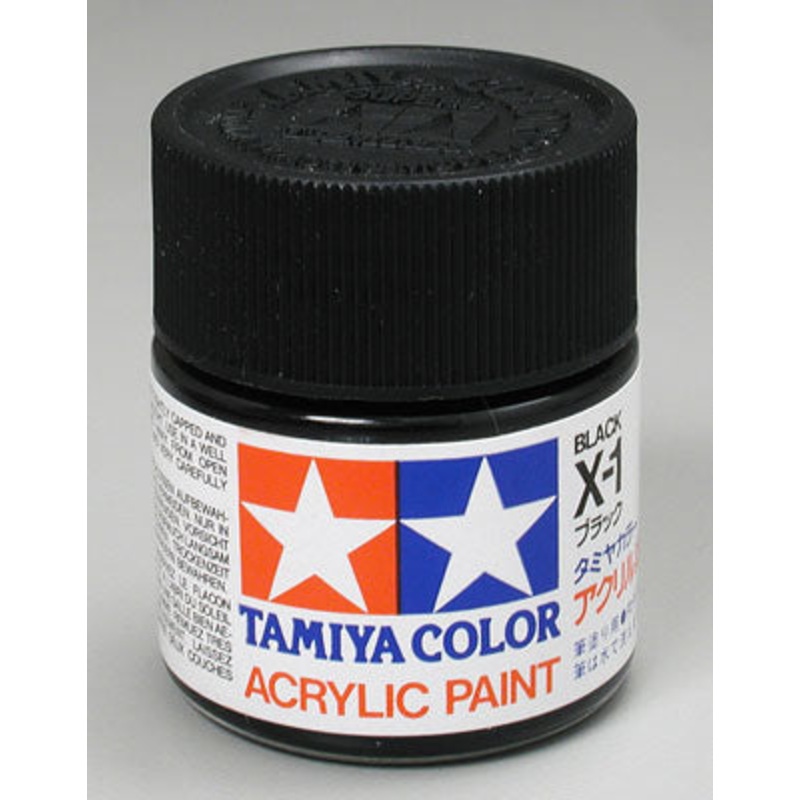 TAMIYA 81001 X-1 Acrylic Black 3/4 oz