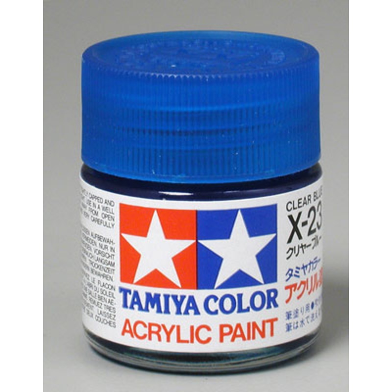 TAMIYA 81023 X-23 Acrylic Clear Blue 3/4 oz