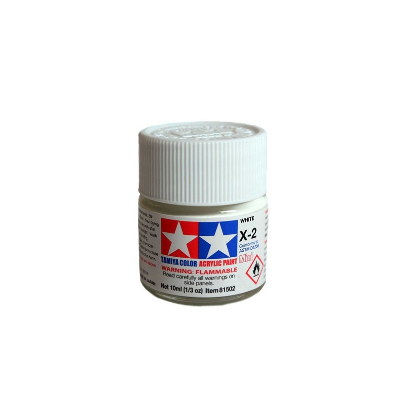 TAMIYA 81502 X-2 Acrylic Mini White 1/3 oz