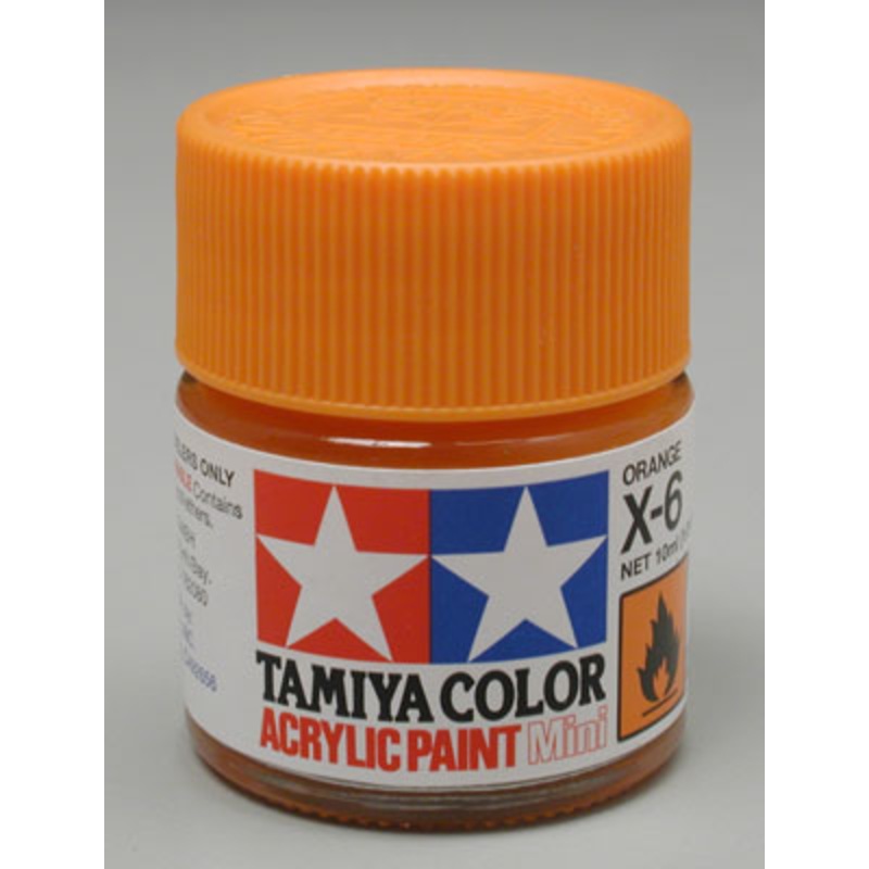 TAMIYA 81506 X-6 Acrylic Mini X6 Orange 1/3 oz