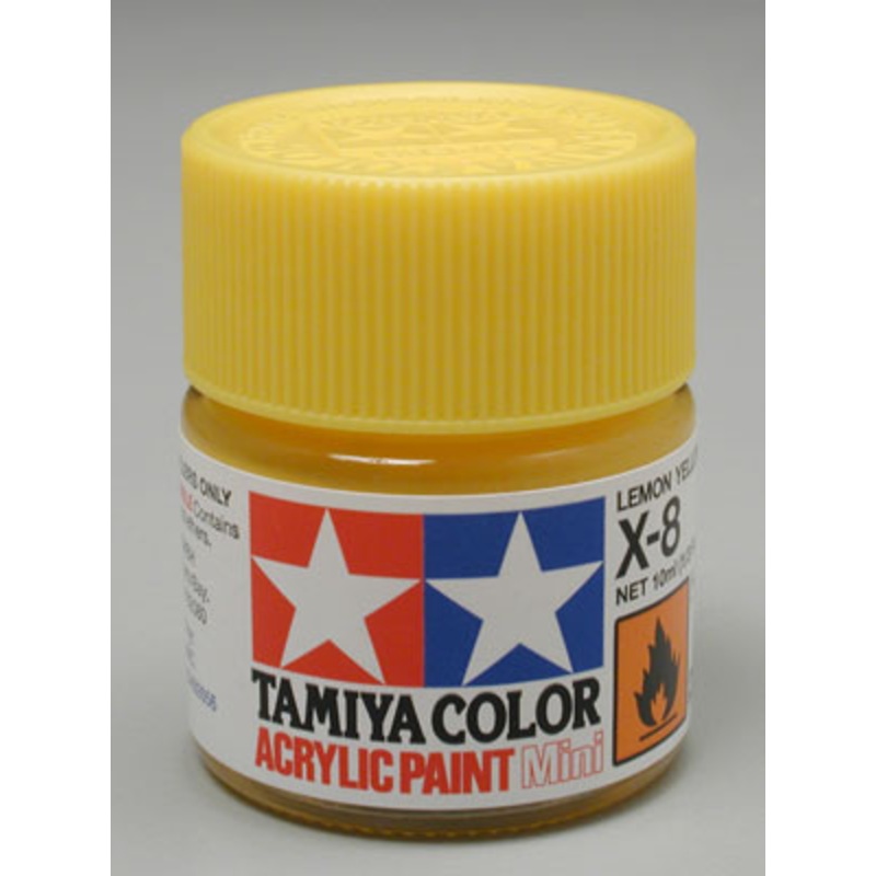 TAMIYA 81508 X-8 Acrylic Mini Lemon Yellow 1/3 oz