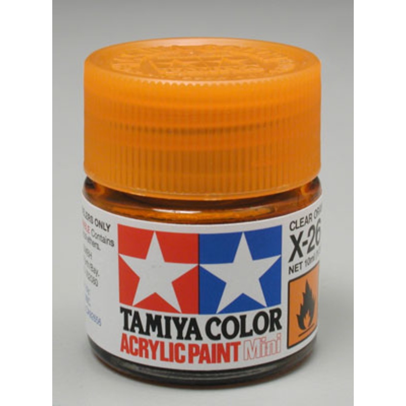 TAMIYA 81526 X-26 Acrylic Mini clear Orange 1/3 oz