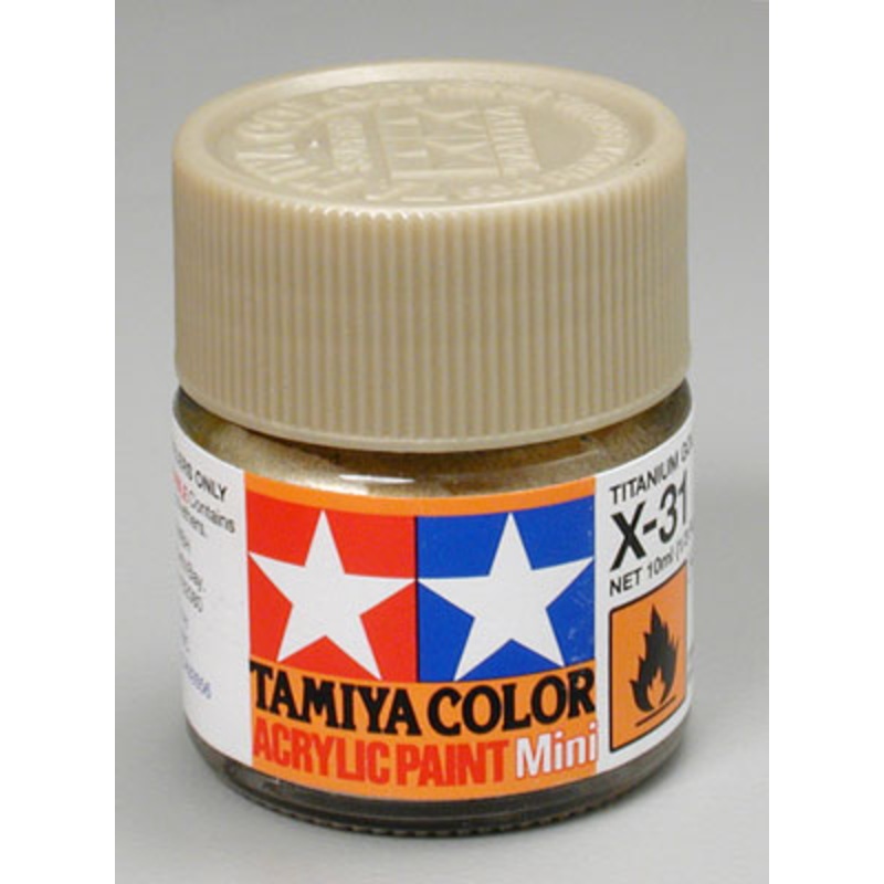 TAMIYA 81531 X-31 Acrylic Mini Titanium Gold 1/3 oz