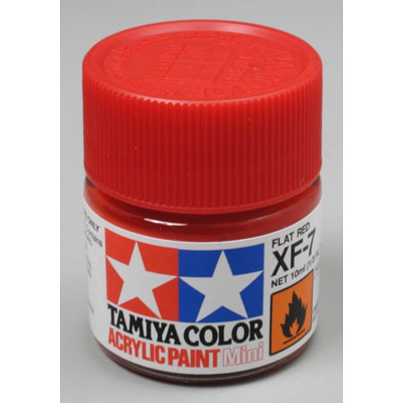 TAMIYA 81707 XF-7 Acrylic Mini Flat Red 1/3 oz