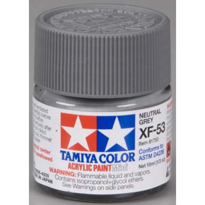 TAMIYA 81753 XF-53 Acrylic Mini Neutral Gray 1/3 oz