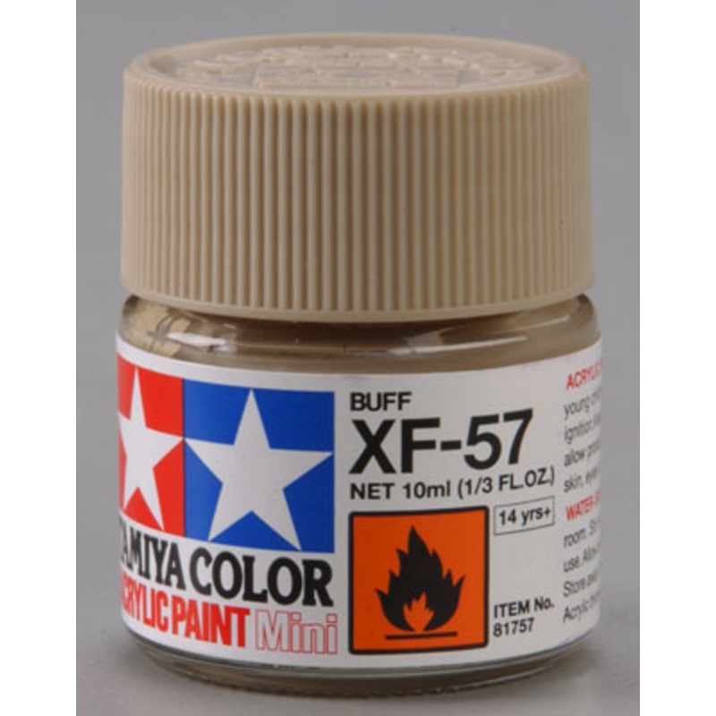 TAMIYA 81757 XF-57 Acrylic Mini XF57 Buff 1/3 oz