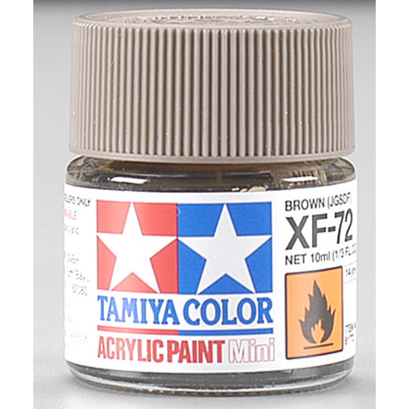 TAMIYA 81772 XF-72 Acrylic Mini XF72 Brown JGSDF 1/3 oz