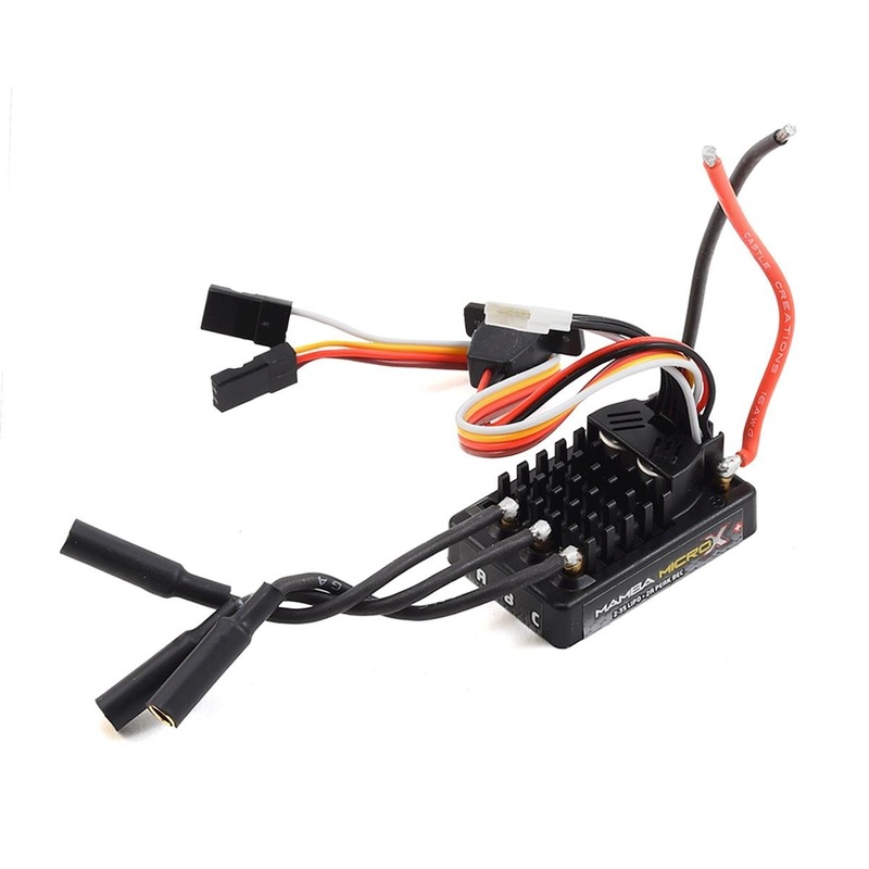 CASTLE 010-0162-00 Mamba Micro X 12.6V ESC 2A PEAK BEC w/ Posts