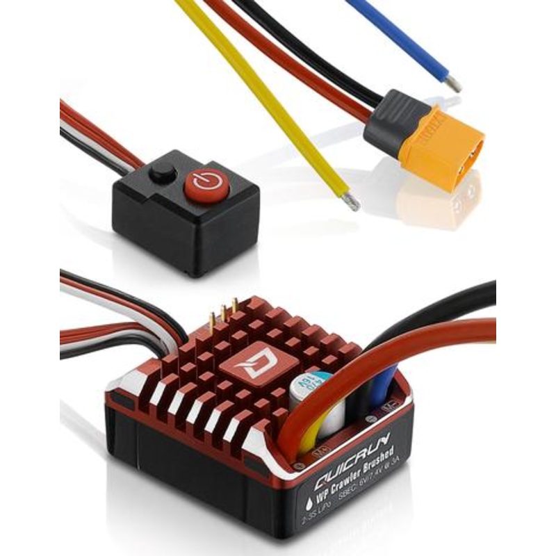 HOBBYWING 30112750 QuicRun 1080 Waterproof Rock Crawler Brushed ESC 2-3S
