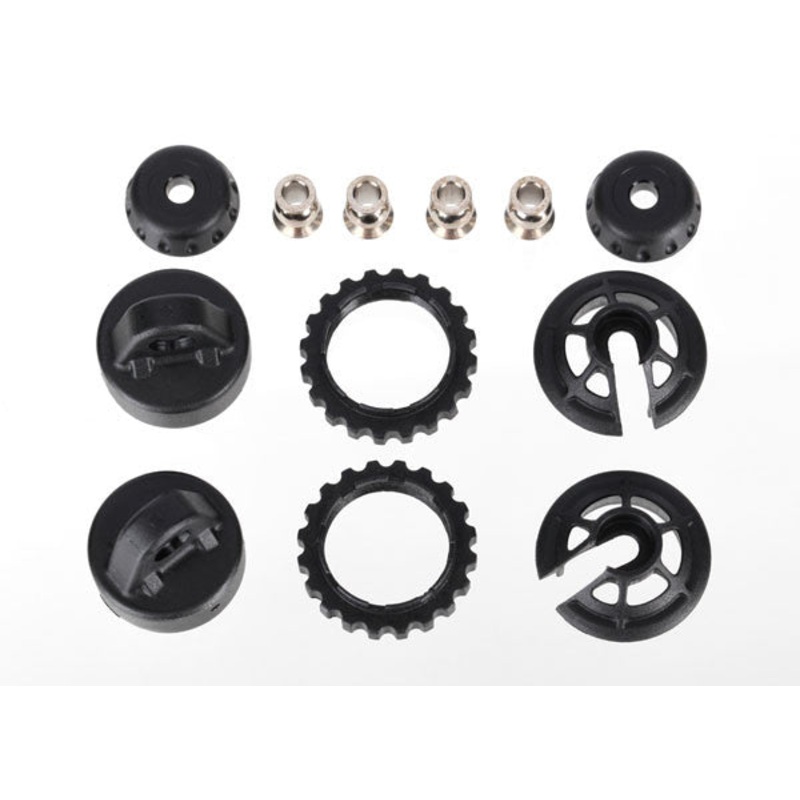 TRAXXAS 7468 Caps and spring retainers, GTR long/xx-long shock (upper cap (2)/ hollow balls (4)/ bottom cap (2)/ upper retainer (2)/ lower retainer (2))