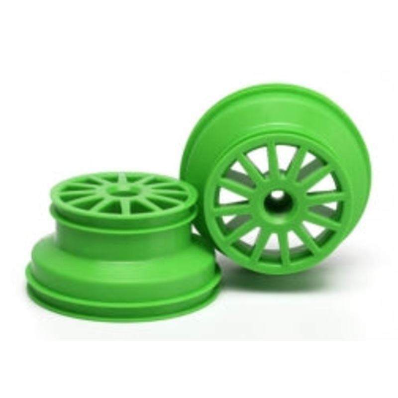 TRAXXAS 7472X Wheels, green (2) 1/10 Rally Ford fiesta