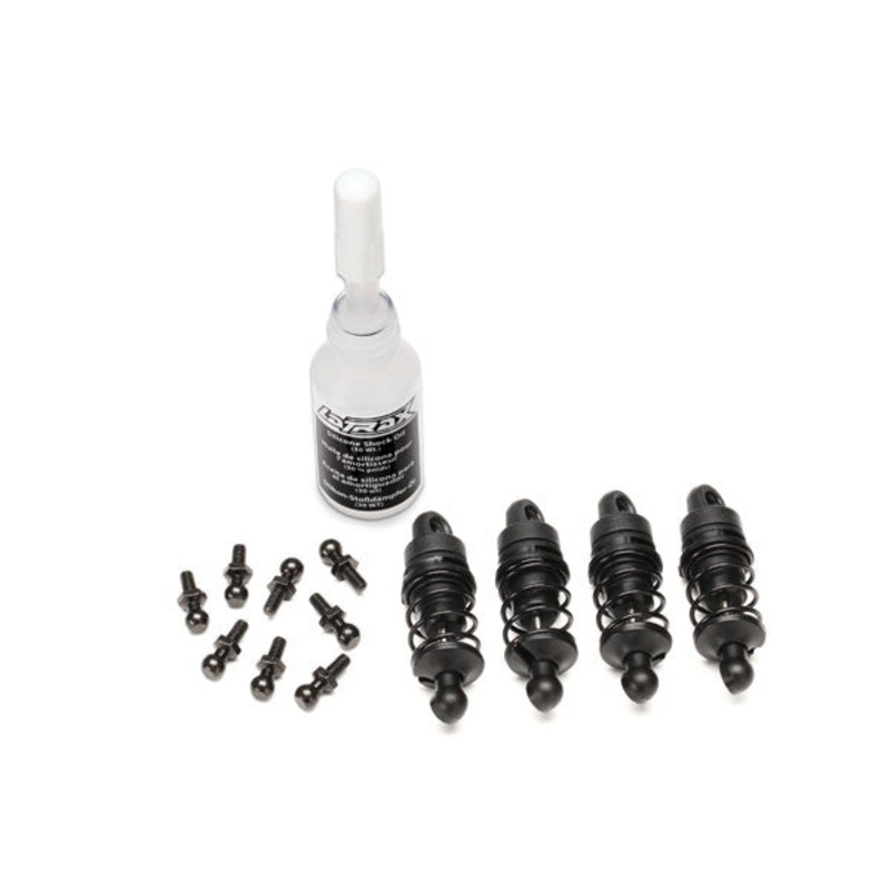 TRAXXAS 7561 Shocks, oil-filled (assembled with springs) (4)