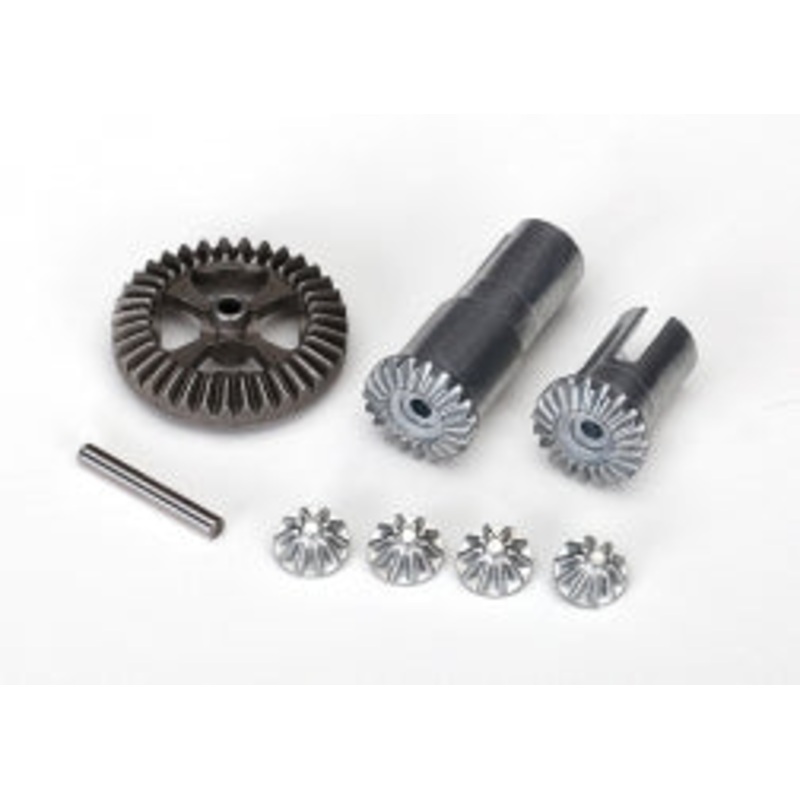 TRAXXAS 7579X Gear set, differential, metal (output gears (2)/ spider gears (4)/ ring gear, 35T (1)/ 2x14.8mm pin (1))