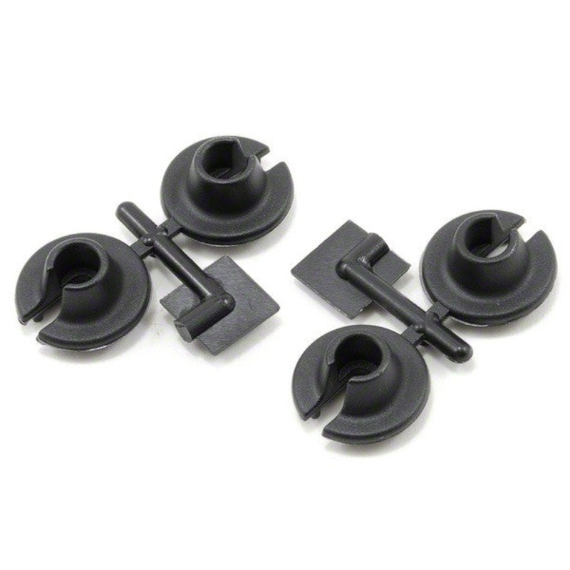 RPM 73152 Spring Cups Lower Black Traxxas Slash/Stampede 4x4 (4)