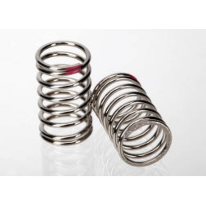 TRAXXAS 7244A Spring, shock nickel finish GTR 2.77 rate pink 1 pair
