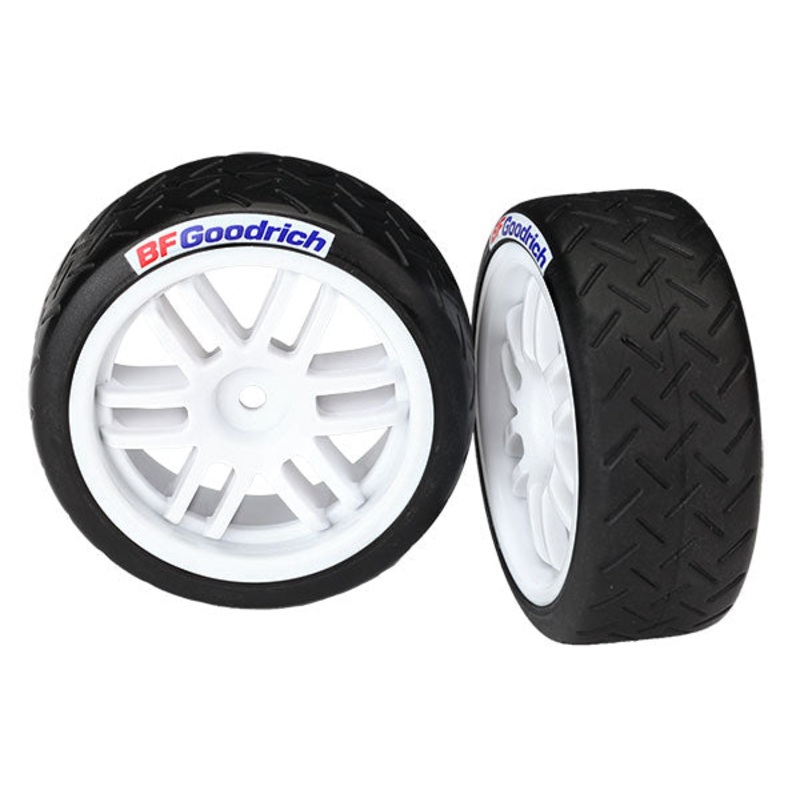 TRAXXAS 7372R Tires and wheels, assembled, glued (Rally wheels, BFGoodrich Rally tires (soft compound) (2) *DISC