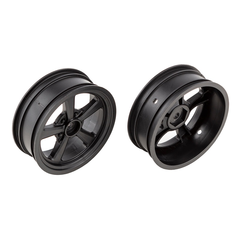 ASSOCIATED 71079 DR10 2.2 Drag Racing Front Wheels Black 12mm Hex