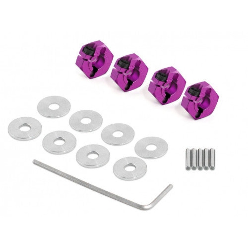 HPI 72044 Thin Aluminum Hex Hub Purple RS4 Pro 4 *DISC*